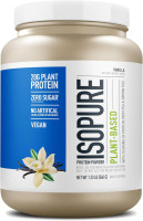 Isopure Plant-Based Protein Powder, Lactose Free, Gluten Free, With Iron, Vanilla, 20g Plant Protein Per Serving, 1.23 Lbs, 20 Servings Vanilla 20 Servings (Pack of 1)