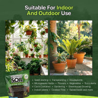 WONDER SOIL | Organic Potting Soil | 12 QUARTS of Ready to Plant Coco Coir Fully Loaded with Nutrients | 3 LBS Bag Expands to 12 Quarts of Indoor Outdoor Soil | Incl Worm Castings, Perlite 3 LBS (Expands to 12 Quarts)
