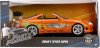 Jada Toys Fast & Furious 1:24 Brian's Toyota Supra Die-cast Car, Toys for Kids and Adults, Orange (97168)