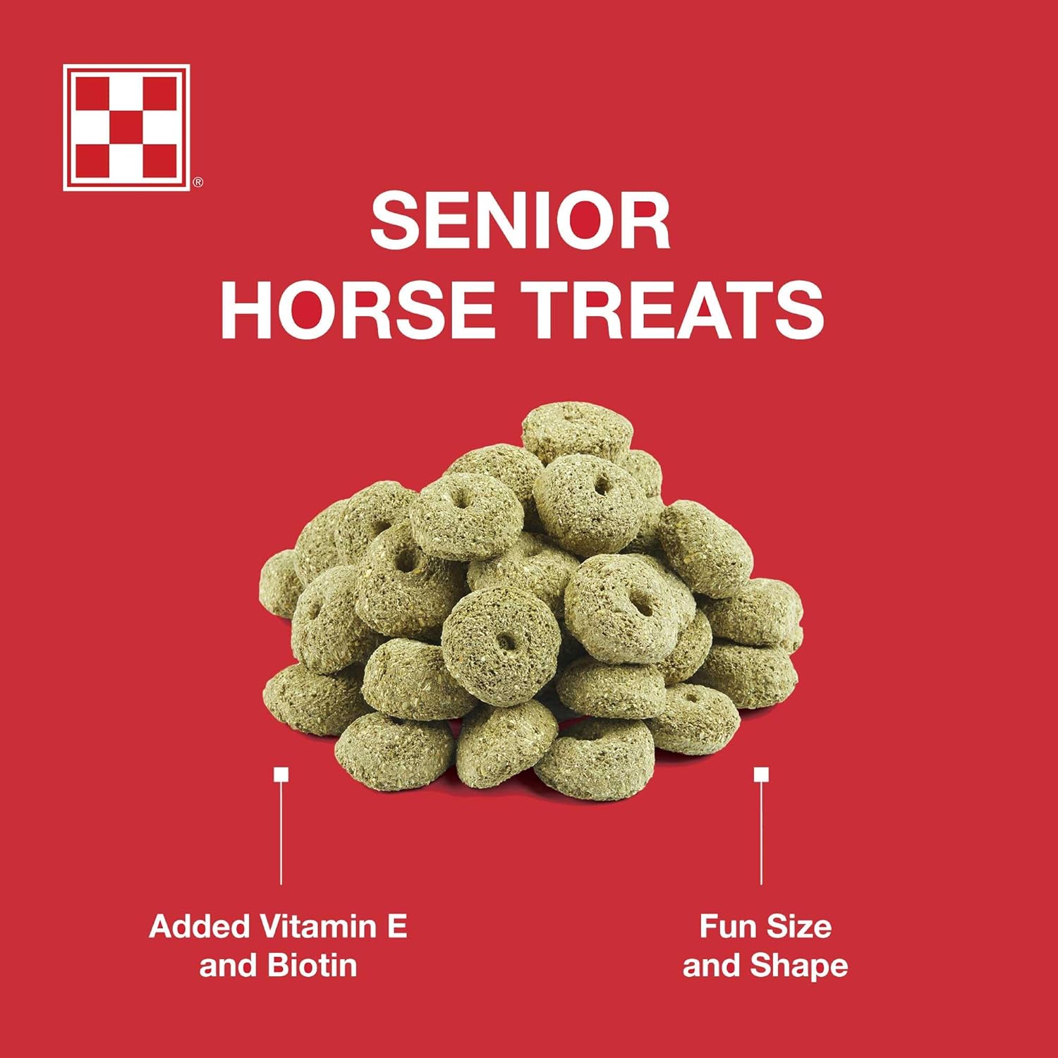 Purina | Berry Good - Raspberry Flavored Senior Horse Treats | Added Biotin for Hoof Health - 15 Pound (15 lb.) Bag