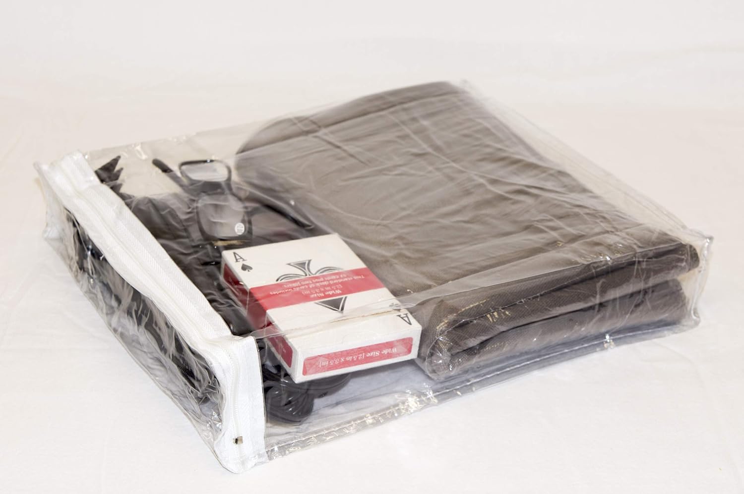 10-Pack Clear Vinyl Zippered Storage Bags 9 x 11 x 2 Inch with Display Pocket
