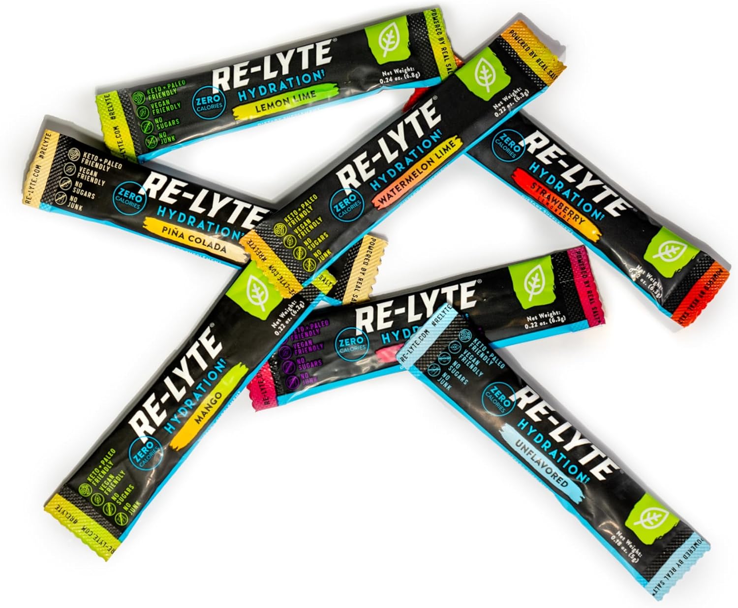 REDMOND Re-Lyte Hydration Electrolyte Powder Drink Mix Variety (7 Stick Packs)
