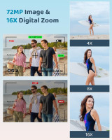 5K Digital Camera - 72MP UHD Digital Cameras for Photography - Autofocus Point and Shoot Small Camera with Flash for Kids - 2.8 Inch Screen Compact Portable Vlogging Camara with 16X Zoom, 32GB SD Card 5K 72MP UHD Black