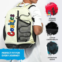 COOKIES Bungee Smell Proof Backpack – Large Odorless Travel Backpack for Men & Women, Carry-On, Work, Stylish & Spacious Bag 23.1L - Black