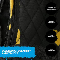 COOKIES Bungee Smell Proof Backpack – Large Odorless Travel Backpack for Men & Women, Carry-On, Work, Stylish & Spacious Bag 23.1L - Black