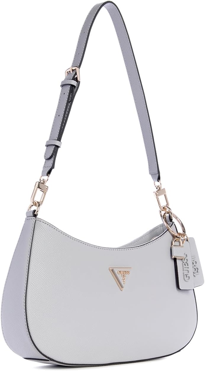 GUESS Noelle Top Zip Shoulder Bag One Size Lavender Grey