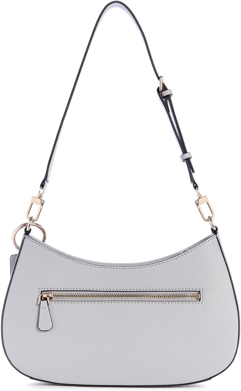 GUESS Noelle Top Zip Shoulder Bag One Size Lavender Grey