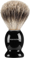 Perfecto 100% Pure Badger Shaving Brush-Black Handle- Engineered for The Best Shave of Your Life. for, Safety Razor, Double Edge Razor, Straight Razor or Shaving Razor, Its The Best Badger Brush.