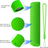 Fire TV Stick Cover for Fire Stick 4K / Alexa Voice Remote (3rd Gen), Glow in The Dark, Anti-Slip Silicone Protective Case with Lanyard Glow Green