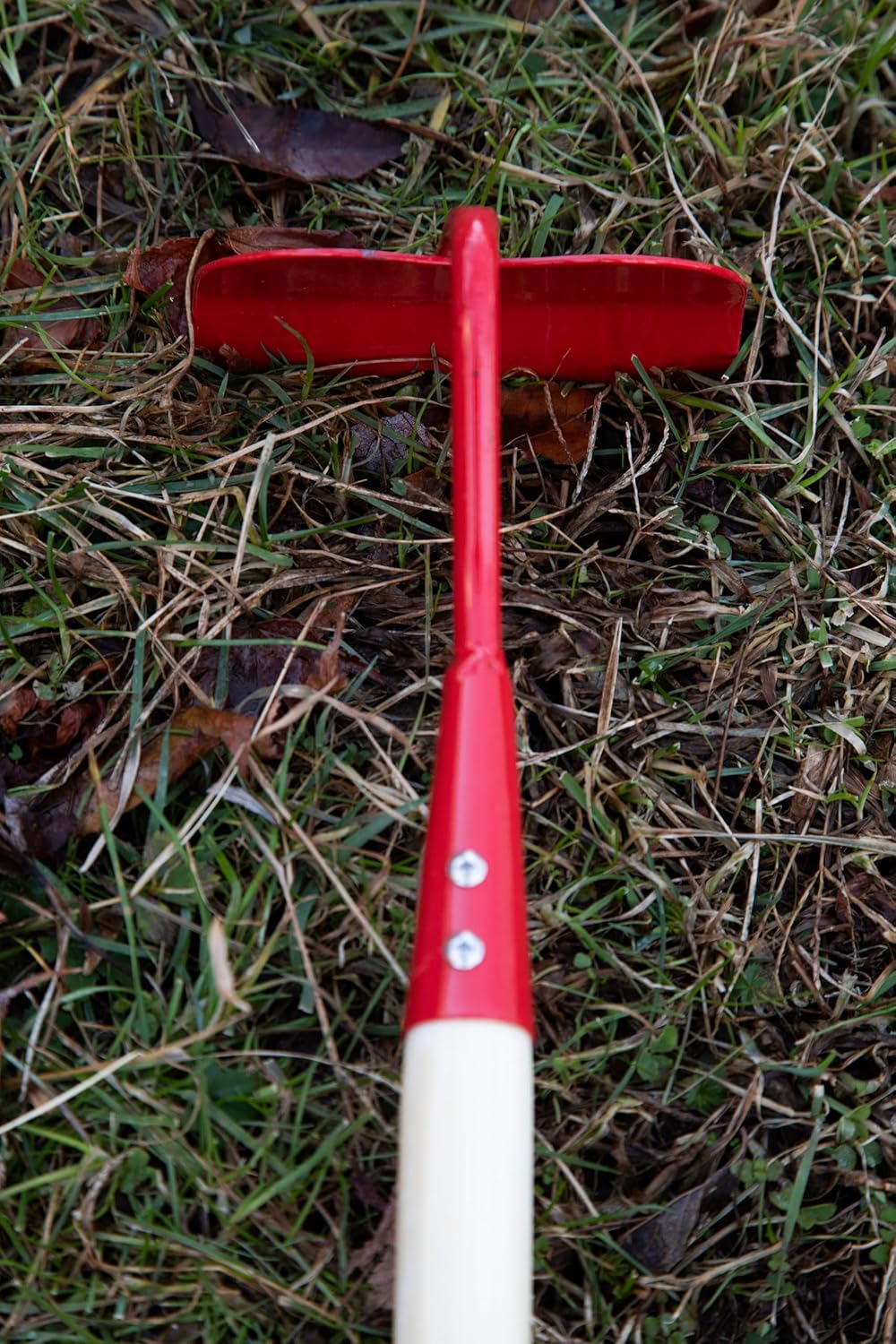 JustForKids Kids Garden Tool Set Toy, Rake, Spade, Hoe and Leaf Rake, reduced size , made of sturdy steel heads and real wood handle, 4-Piece, Multicolored, 5yr+ Multicolored whole piece