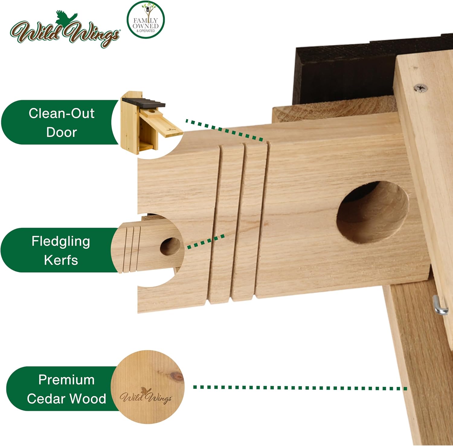 Wild Wings WWCH3 Cedar Blue Bird Box House
