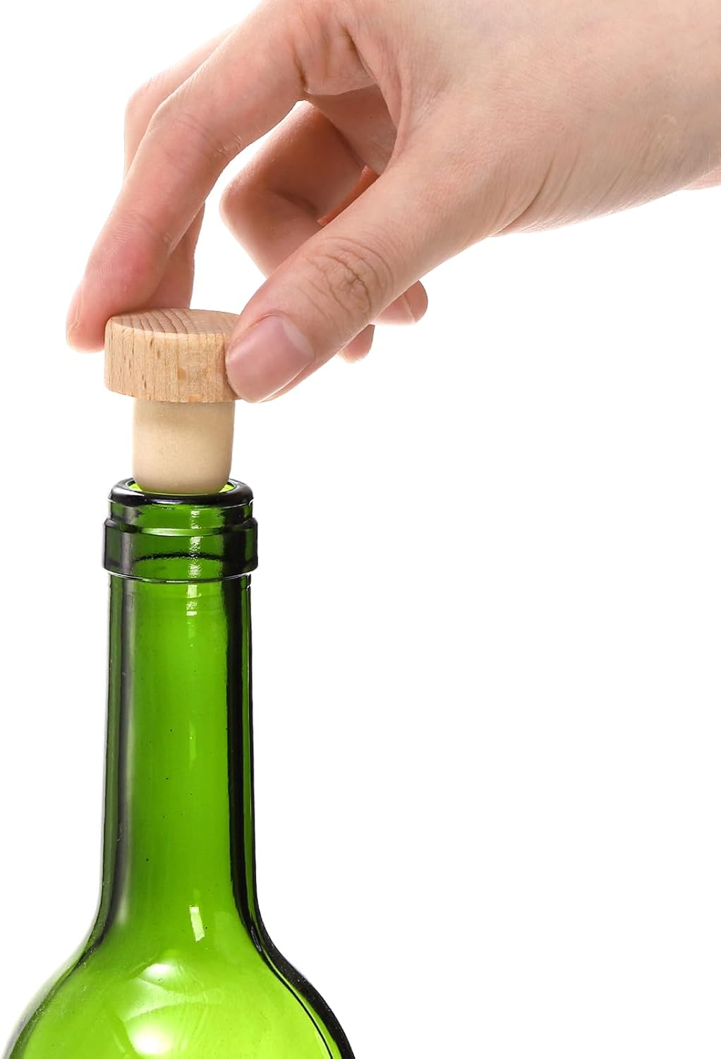 60 Pieces T-Shaped Wine Corks, Reusable Cork Plugs, Wooden and Rubber Wine Stoppers, Sealing Bottle Stoppers for Wine, Beer, DIY Craft