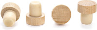 60 Pieces T-Shaped Wine Corks, Reusable Cork Plugs, Wooden and Rubber Wine Stoppers, Sealing Bottle Stoppers for Wine, Beer, DIY Craft