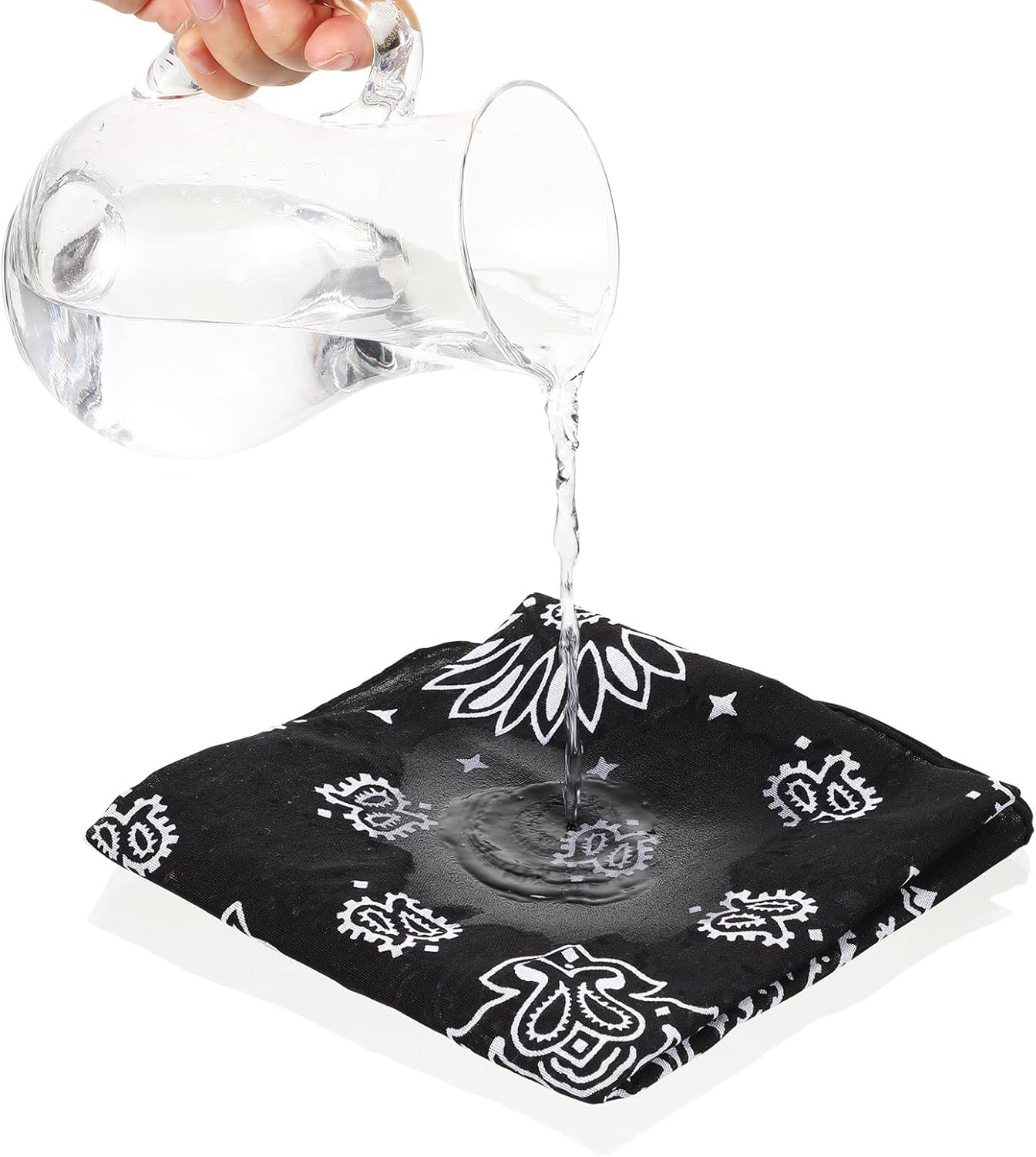 Kigeli 10 Packs Extra Large Bandana 27 x 27 Inch Large Cotton Paisley Fine Bandana Square Scarf Headwear for Women Head Face