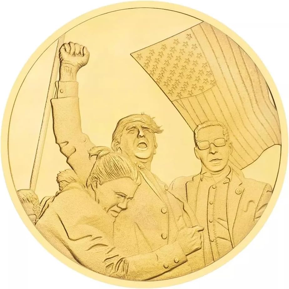 Donald Trump Fight Coin Collectable Challange Coin (Style 2)