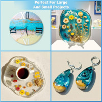 Epoxy Resin 1 Gallon Kit with Pump High Glossy Food Safe Crystal Clear Bubble Free No Yellowing Easy Mix 1:1 for Craft DIY Jewelry Art Casting