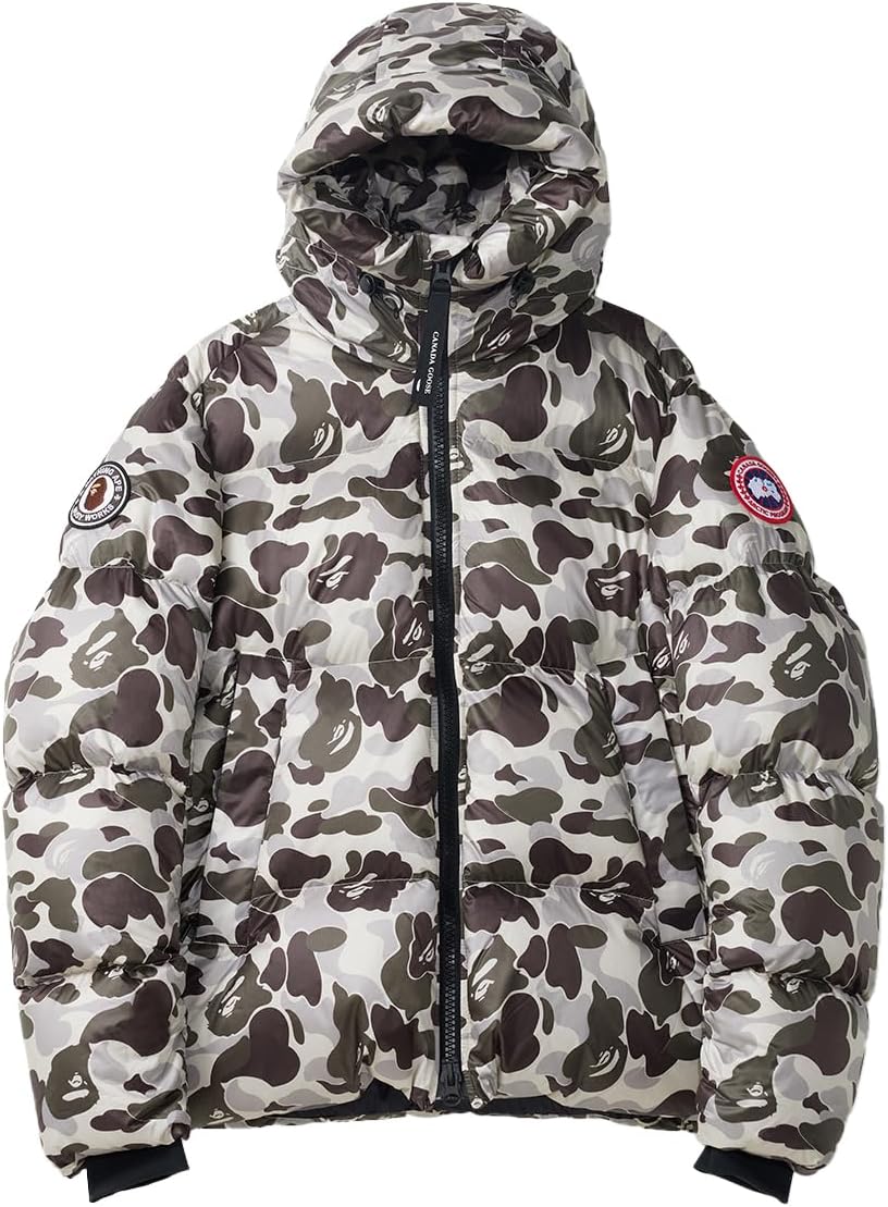 Pre-loved Canada Goose Men's ABC Camo Crofton Puffer Jacket In White Medium White Camo