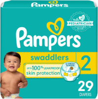 Pampers Baby Diapers - Swaddlers - Size 2, 29 Count, Ultra Absorbent Disposable Infant Diaper Size 2 29