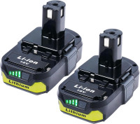 2-Pack 3.0Ah Replacement Batteries for Ryobi 18V Battery – Extended Power and Reliability