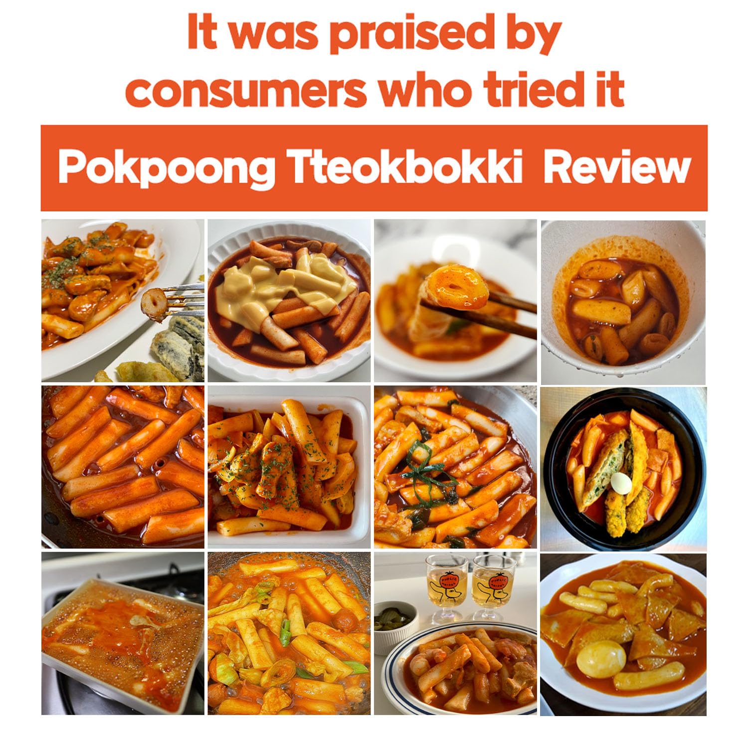 LENITH Pokpoong Instant Korean snack 2 Cups, Sweet and Spicy Sauce tteokbokki in Cup, Original Flavor, Rice cakes 6.2oz. 175g
