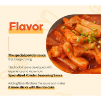 LENITH Pokpoong Instant Korean snack 2 Cups, Sweet and Spicy Sauce tteokbokki in Cup, Original Flavor, Rice cakes 6.2oz. 175g