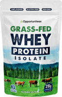 Opportuniteas Grass Fed Whey Isolate Protein Powder - Unflavored 28g Protein Powder Without Artificial Sweeteners, Hormone-Free Cows, Non GMO - 1lb