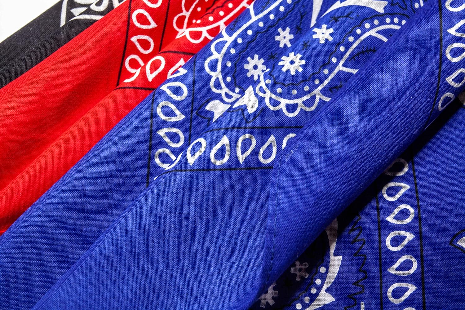 FANNI YOUPIN 100% Cotton Fine thick bandanas/scarves for Men & Women Paisley printed 12pcs