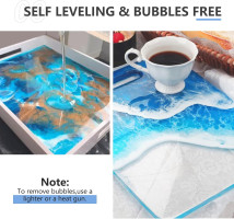 Teexpert Crystal Clear Epoxy Resin Kit 2 Gallon Self-Leveling Coating and Casting Resin, High-Gloss & Bubbles Free Resin and Hardener Kit for DIY Art, Jewelry, Table Top, Molds, Wood 1:1 Ratio