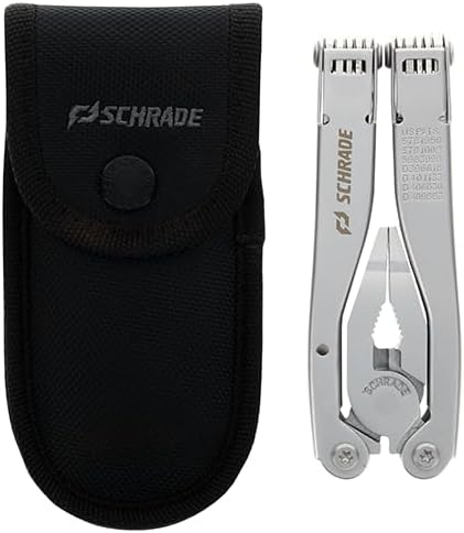 Schrade Delta Class Tough Tool with Stainless Steel 20 Piece Tough Multi-Tool with Can Opener, Pliers, Screwdrivers and Sheath for Outdoor Survival, Camping and EDC