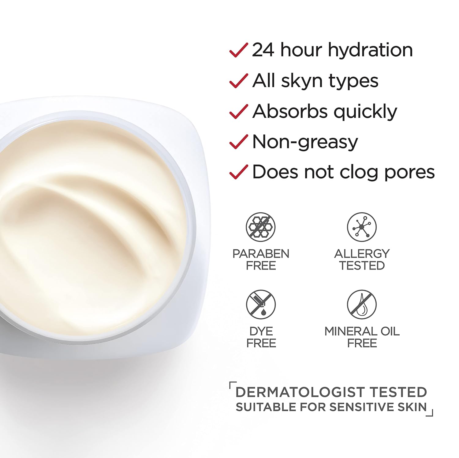L'Oreal Paris Revitalift Anti Aging Face and Neck Cream, Smoothing and Firming Moisturizer for 24HR Hydration, Fragrance Free, 1.7 Oz