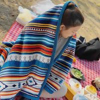 UKELER Boho Sherpa Throw 60'' x 50''- Bohemian Soft Plush Flannel Throw Blankets for Bed/Couch/Sofa/Office/Camping 50''x60'' A-bohemian