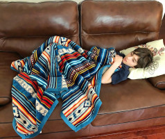UKELER Boho Sherpa Throw 60'' x 50''- Bohemian Soft Plush Flannel Throw Blankets for Bed/Couch/Sofa/Office/Camping 50''x60'' A-bohemian
