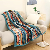 UKELER Boho Sherpa Throw 60'' x 50''- Bohemian Soft Plush Flannel Throw Blankets for Bed/Couch/Sofa/Office/Camping 50''x60'' A-bohemian