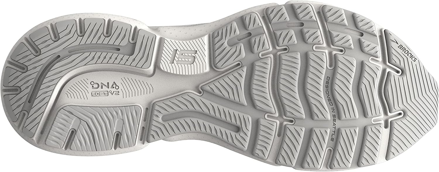 Brooks Women's Ghost 15 Neutral Running Shoe 9.5 Oyster/Alloy/White