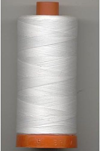 AURIFIL USA Aurifil 50wt Cotton 1,422yd-White, 1422 yd, White