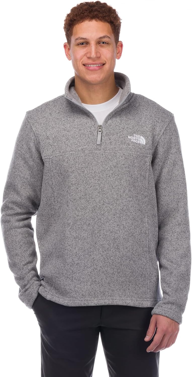 THE NORTH FACE Men's Tsillan ¼ Zip Sweatshirt Medium Meld Grey Heather