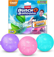 Bunch O Balloons Reusable Water Balloons, 3 Pack,for Kids, Adults (3 Pack - Asst. Colors)