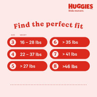 Huggies Size 5 Diapers, Little Movers Baby Diapers, Size 5 (27+ lbs), 132 Count (2 Packs of 66), Packaging May Vary Size 5 132