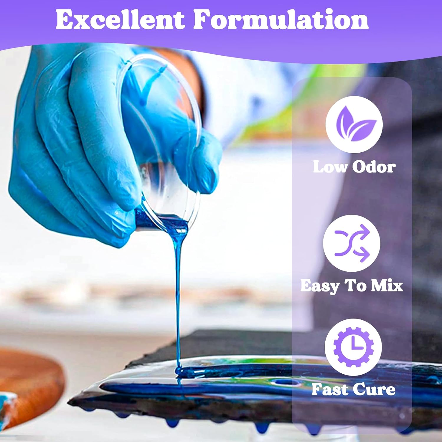 LET'S RESIN 1/2 Gallon Casting Epoxy Resin,Bubble Free & Crystal Clear Epoxy Kit,2 Part Resin and Hardener for Jewelry Making,Crafts,Tumbler,Art 64 oz