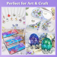 LET'S RESIN 1/2 Gallon Casting Epoxy Resin,Bubble Free & Crystal Clear Epoxy Kit,2 Part Resin and Hardener for Jewelry Making,Crafts,Tumbler,Art 64 oz