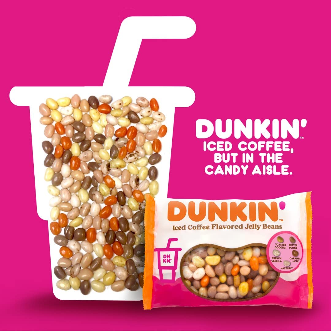 Dunkin' Iced Coffee Flavored Jelly Beans Candy, 2 Pack, Snacks & Sweets By Frankford Candy