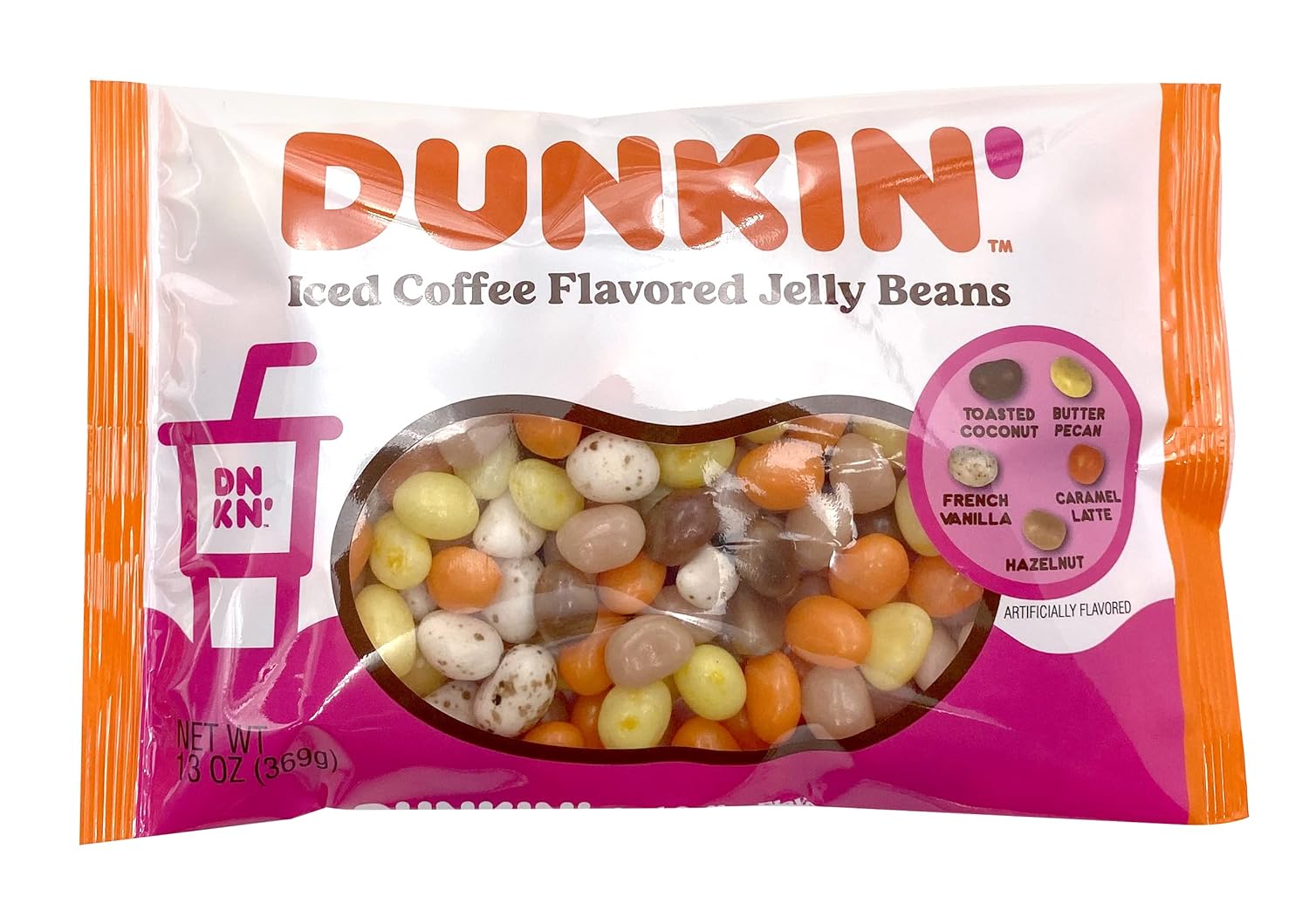 Dunkin' Iced Coffee Flavored Jelly Beans Candy, 2 Pack, Snacks & Sweets By Frankford Candy