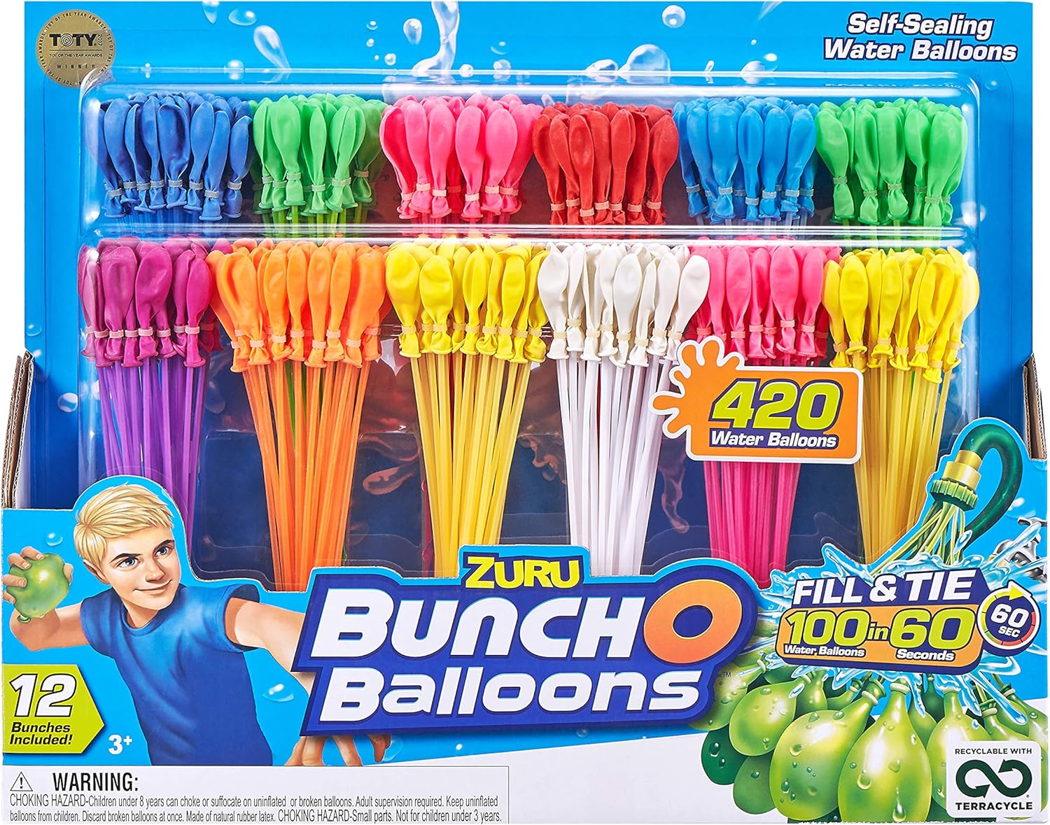 Water Balloons - Bunch of Balloons Rapid Refill 12 Pack (420 Balloons)