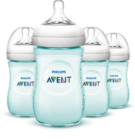 Philips AVENT Natural Bottle, Teal, 9 Ounce, 4 Count Pack of 4 Teal
