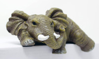 Nature's Mark Elephant Shelf Sitter Resin Statue Figurine Home Decorative Accent Décor - 2.5