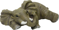 Nature's Mark Elephant Shelf Sitter Resin Statue Figurine Home Decorative Accent Décor - 2.5