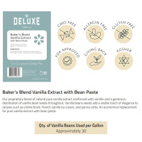 Vanilla Bean Paste Bulk 128 oz 1 Gallon For Baking and Desserts Bakers Vanilla Bean Paste 128 oz/Gallon