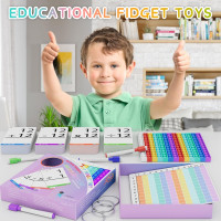 Math Games for Kids - Flash Cards for Kids - Pop it Practice with Addition, Subtraction, Multiplication & Division - Ideal for Math Learning and Skill Building. Math Flash Cards