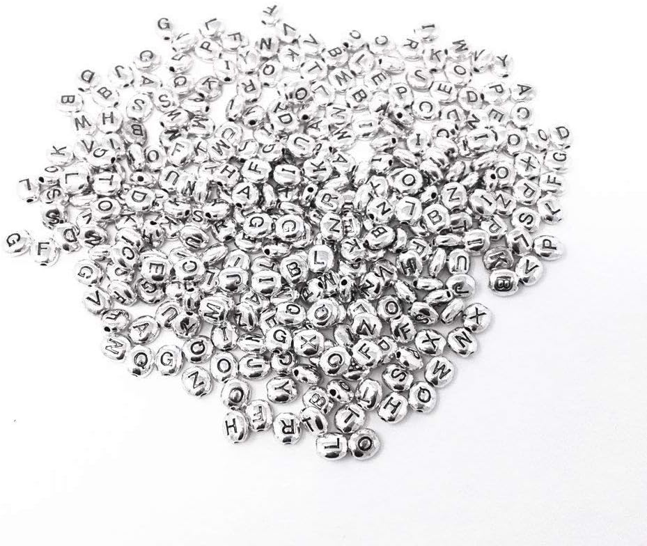 Honbay 156pcs 6mm Round Alloy Metal Golden Alphabet Letter Spacer Beads Loose Beads A-Z 6 Sets