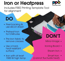PPD 10 Sheets 8.5x11 - Inkjet Iron-on Heat Transfer Paper for Black & Dark Fabric and T-Shirts - Premium - PPD-4-10 10 Sheets (8.5 x 11)